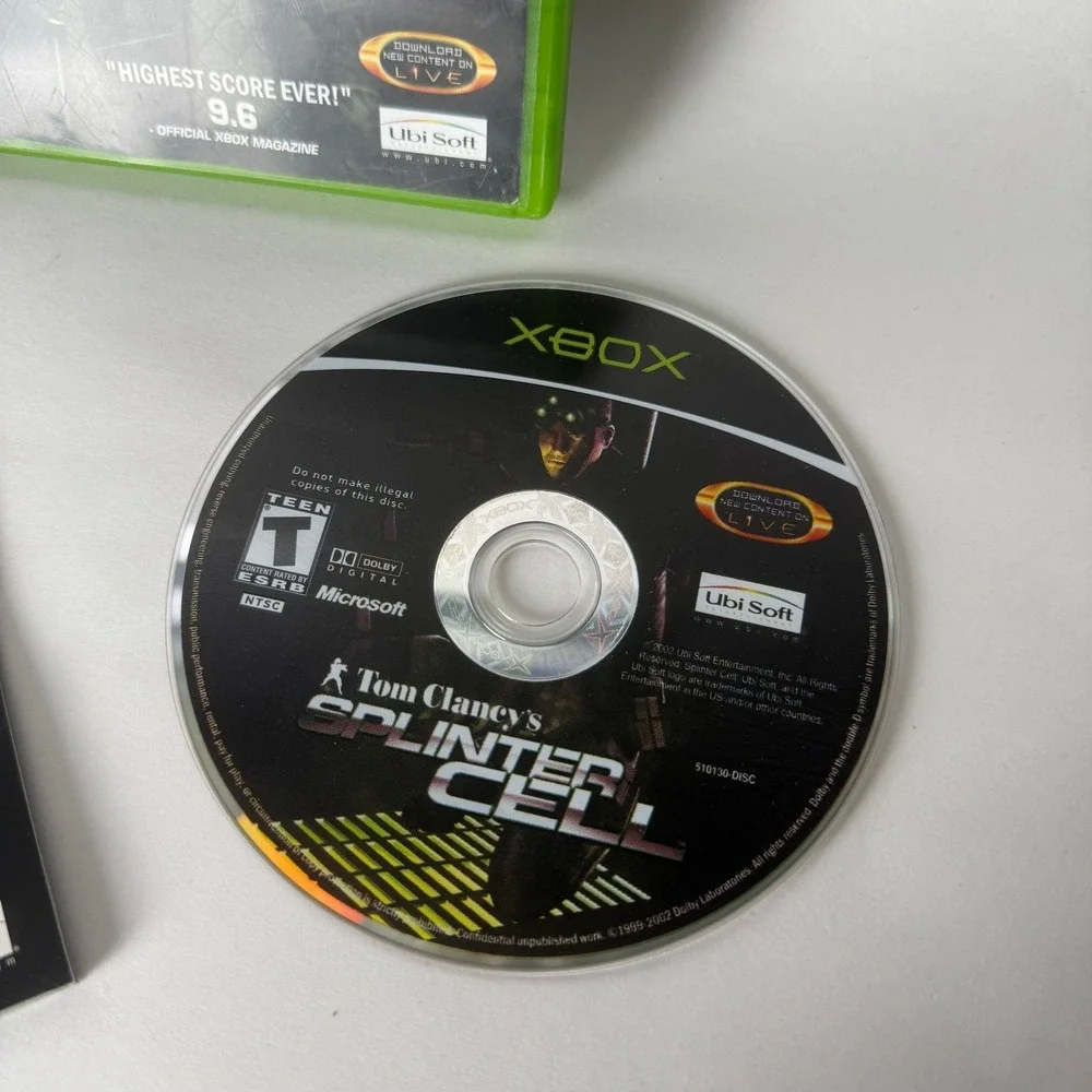 Tom‎ Clancy's Splinter Cell Microsoft Xbox Game Original CIB Stealth Action 2002